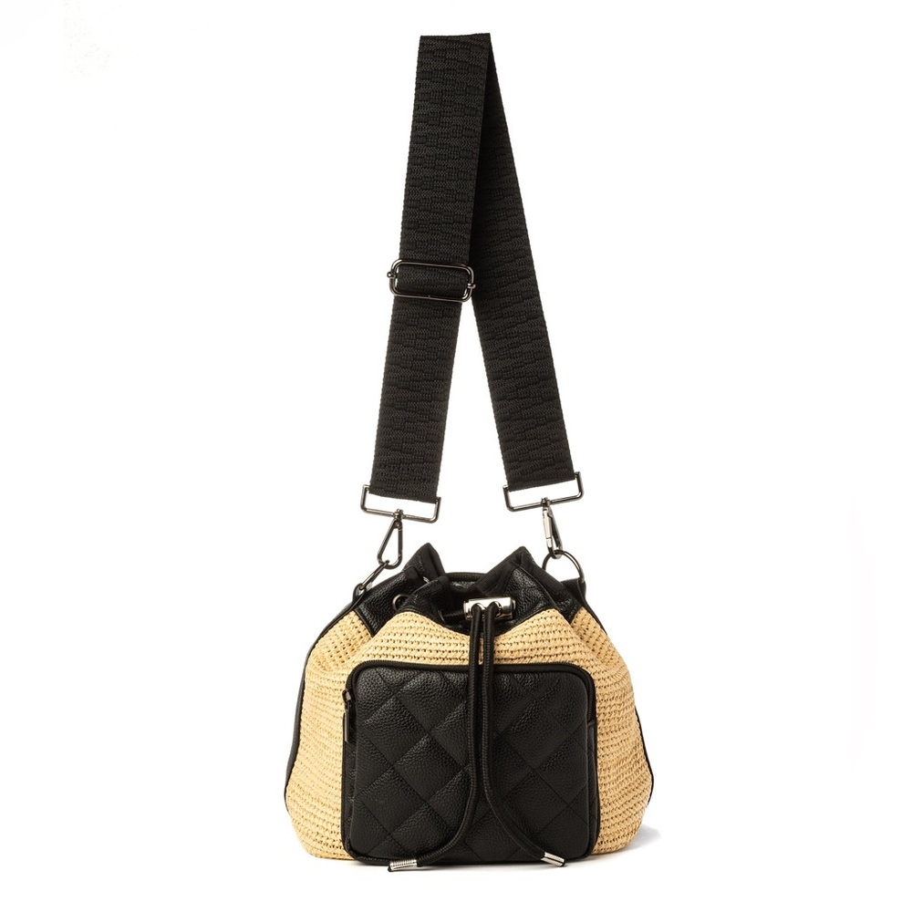 Lindsey Raffia Bucket Bag